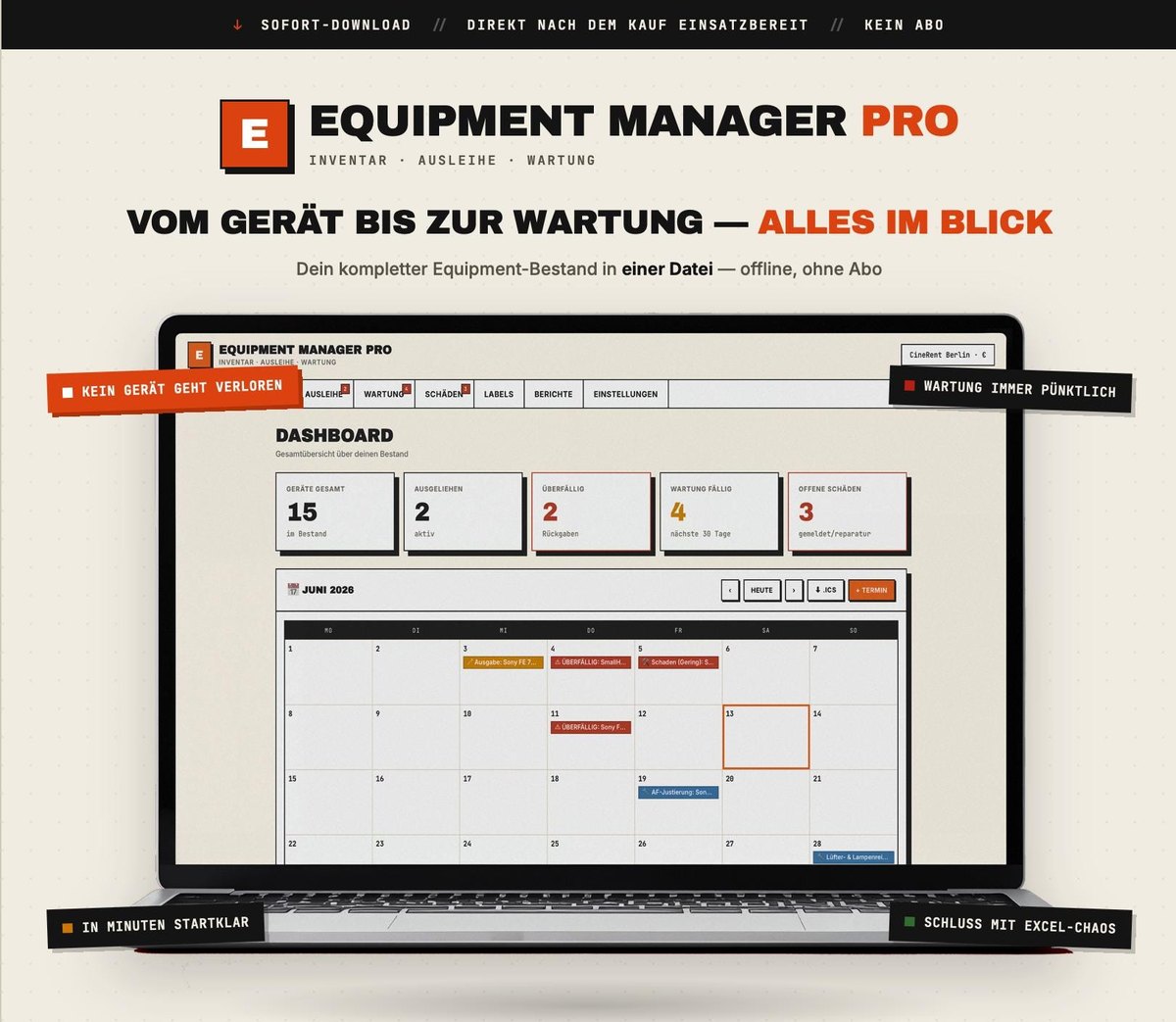 Equipment Manager Pro